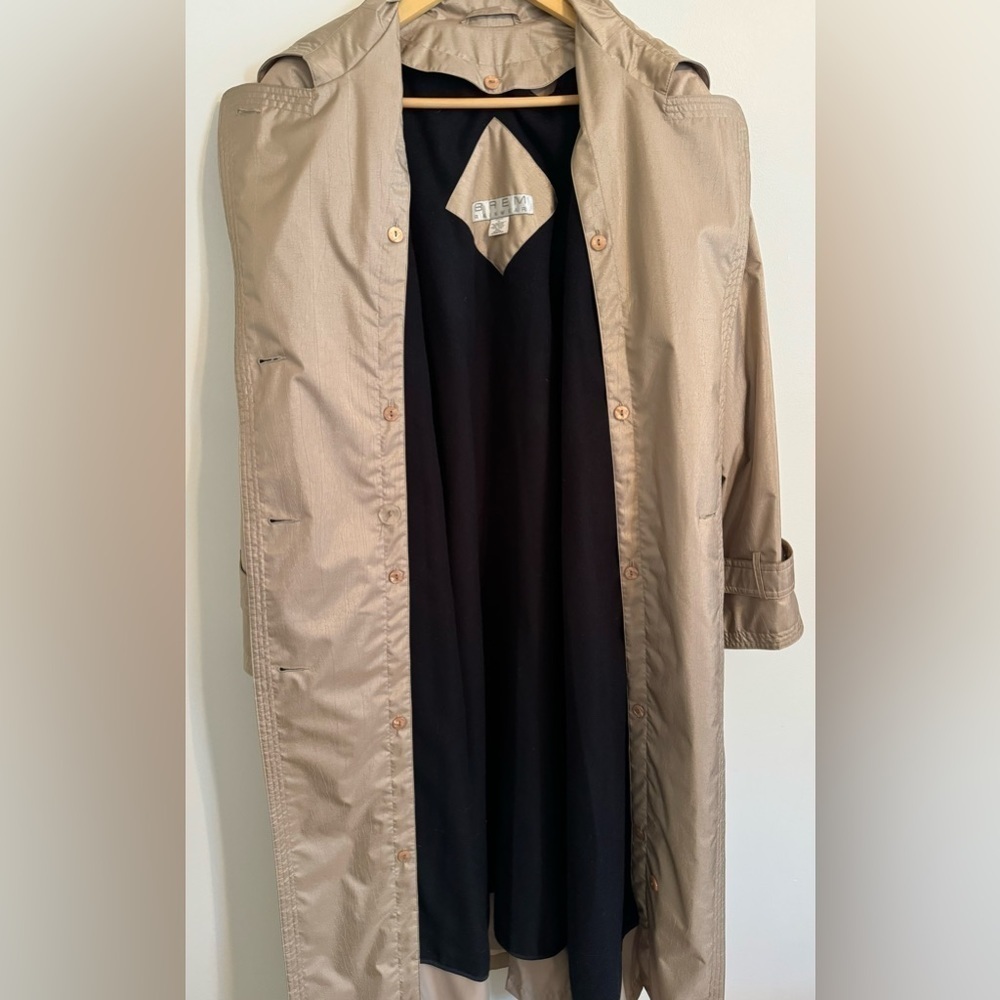 Brem Rainwear Women’s Double-Breasted Belted Trench Coat Size 18 - Picture 5 of 8